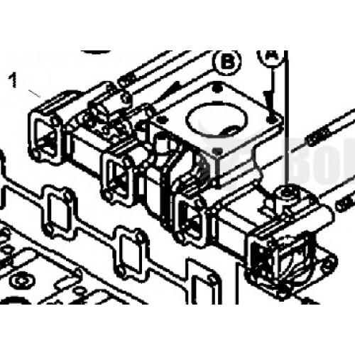 Exhaust Manifold for E63/E85 Excavators - 7029226