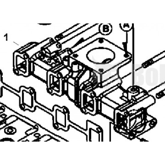 Exhaust Manifold for E63/E85 Excavators - 7029226