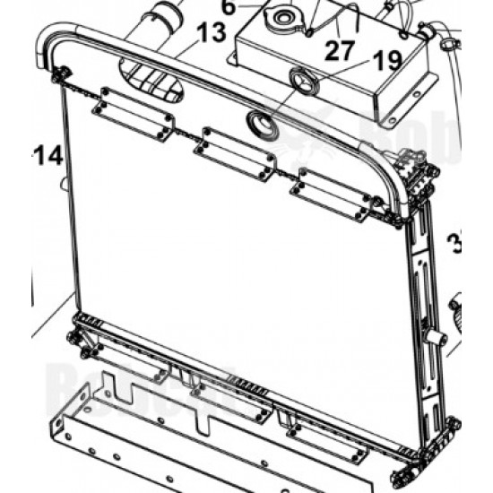  WATER COOLER FOR B730 BACKHOE LOADER - 7408616